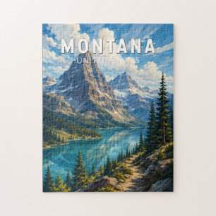 Montana Illustrations Reise Kunst Vintage