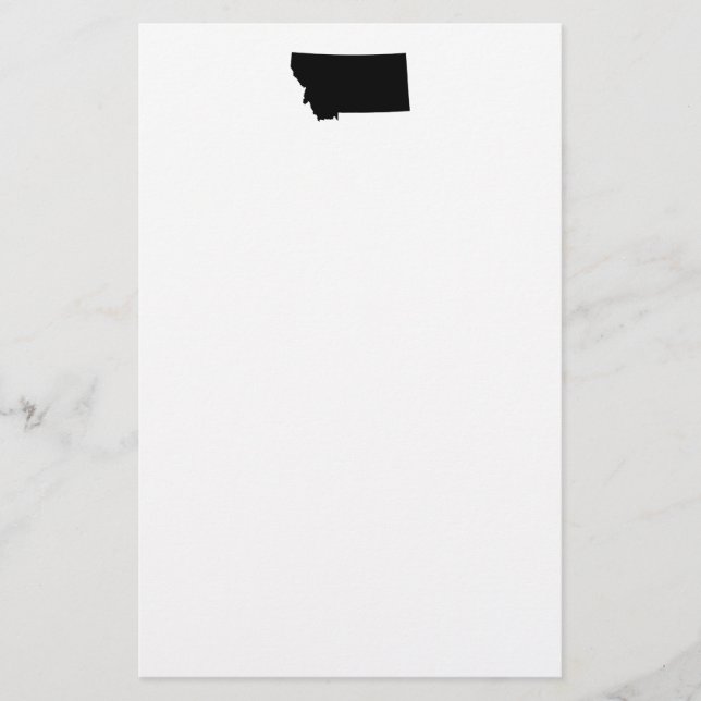 Montana in Schwarz und Weiß Briefpapier (Vorderseite)