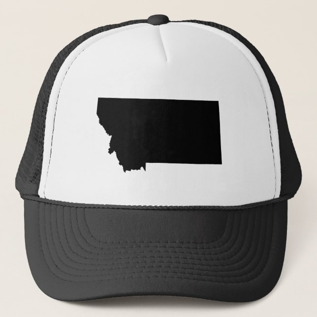 Montana in Schwarz und Weiß Truckerkappe (Vorderseite)