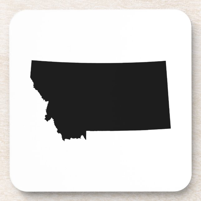 Montana in Schwarz und Weiß Untersetzer (Vorderseite)