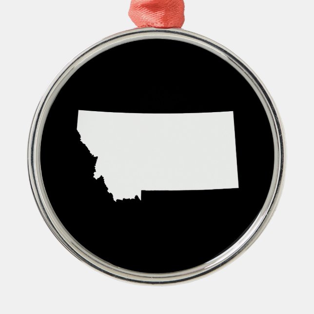 Montana in Weiß und Schwarz Ornament Aus Metall (Vorne)