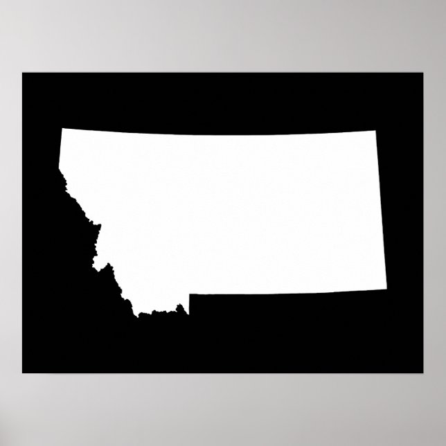 Montana in Weiß und Schwarz Poster (Vorne)