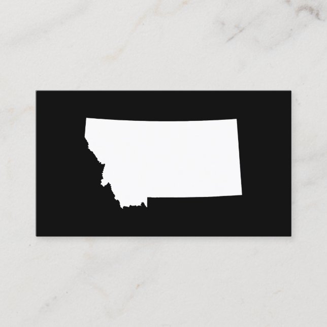Montana in Weiß und Schwarz Visitenkarte (Vorderseite)
