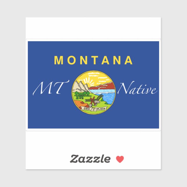 Montana-Indianerflagge Aufkleber (Blatt)