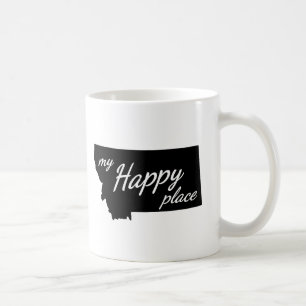Montana ist mein glückliches Platz-Schwarzes u. Kaffeetasse
