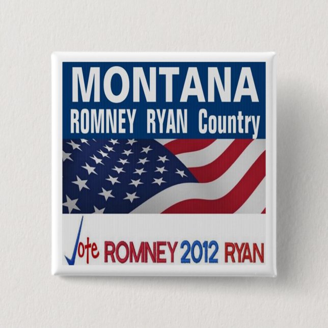 MONTANA ist Romney Ryan Land-Knopf Button (Vorderseite)