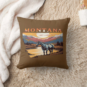 Montana Kontur Wilde Pferde Kissen