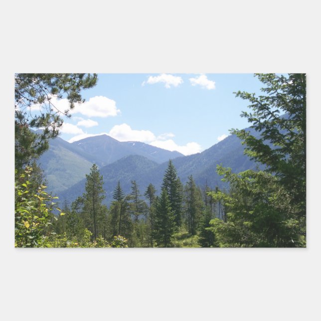 Montana Landschaft Landschaftliche Aussicht Rechteckiger Aufkleber (Vorderseite)