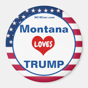 Montana LIEBEN TRUMP Patriotischer Kühlschrank Magnet