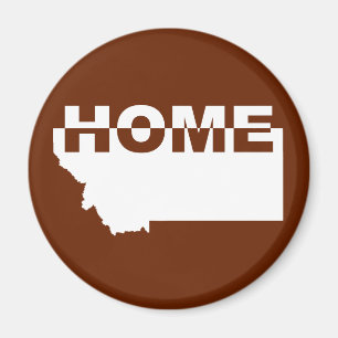Montana Maison Loin de l'État Fridge Magnet
