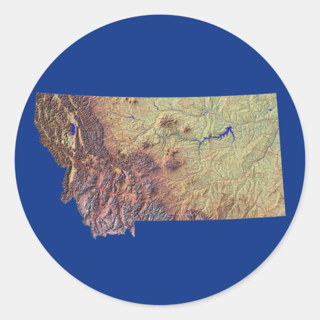 Montana Map Sticker (Vorderseite)