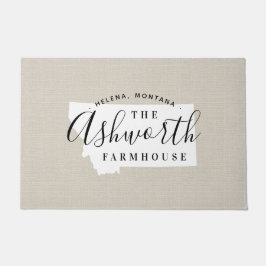 Montana Monogram Staat Doormat Fußmatte