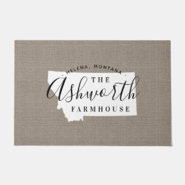 Montana Monogram Staat Doormat Fußmatte