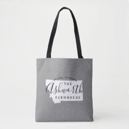 Montana Monogram Staat Tote Bag Tasche