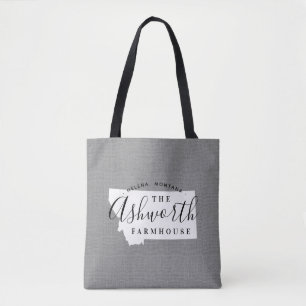 Montana Monogram Staat Tote Bag Tasche