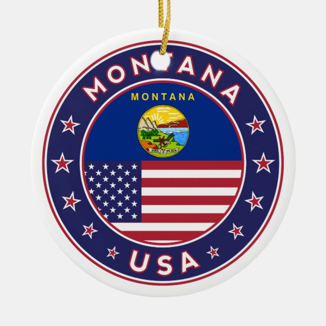 Montana, Montana phone case, Montana sticker, Keramik Ornament (Vorne)