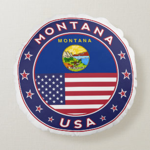 Montana, Montana Telefonzelle, Montana Aufkleber, Rundes Kissen