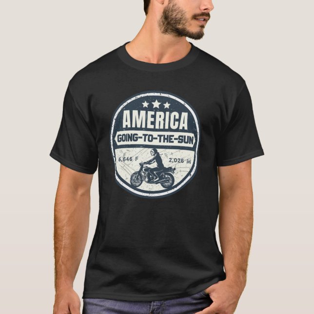 Montana-Motorradausflug auf der Straße von Going-t T-Shirt (Vorderseite)