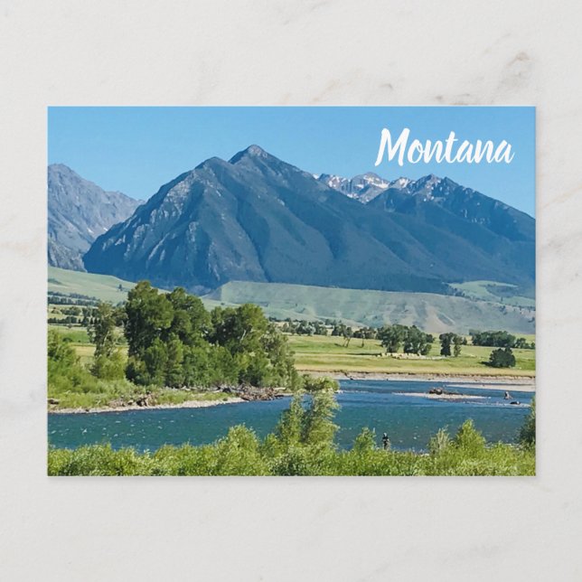 Montana Mountains River Travel Souvenir Postkarte (Vorderseite)