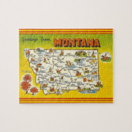 Montana Postcard Karte Jigsaw Puzzle