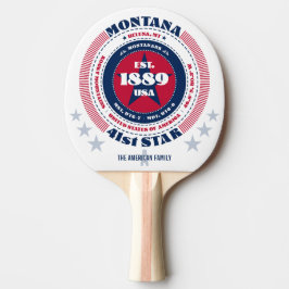 Montana Pride Circular Typografy Monogram Tischtennis Schläger