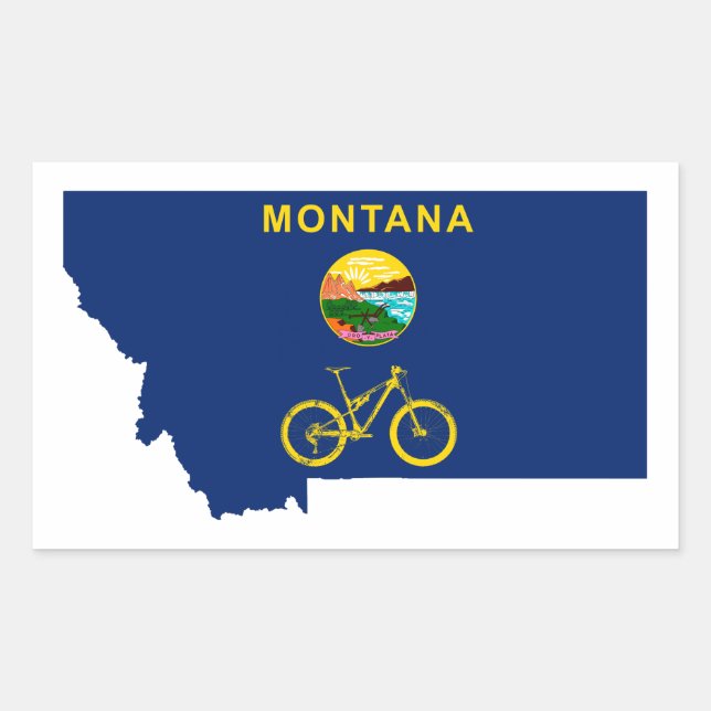 Montana Rechteckiger Aufkleber (Vorderseite)