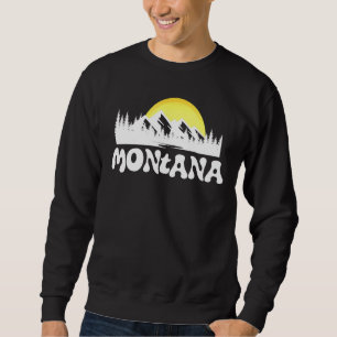 Montana Retro Vintage Außenberge Grafik 1 Sweatshirt