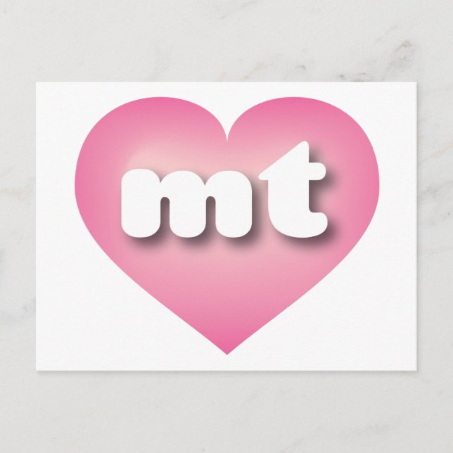 Montana rosa Fackelherz - I Liebe mt Postkarte (Vorderseite)