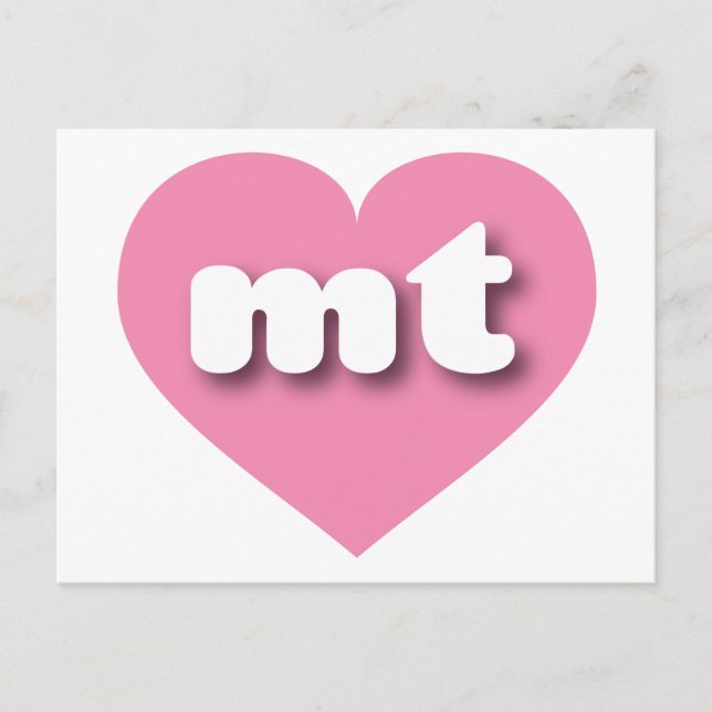 Montana - Rosa Herz - I Liebe mt Postkarte (Vorderseite)