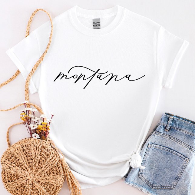 Montana Script Staat FrauenT - Shirt (Von Creator hochgeladen)