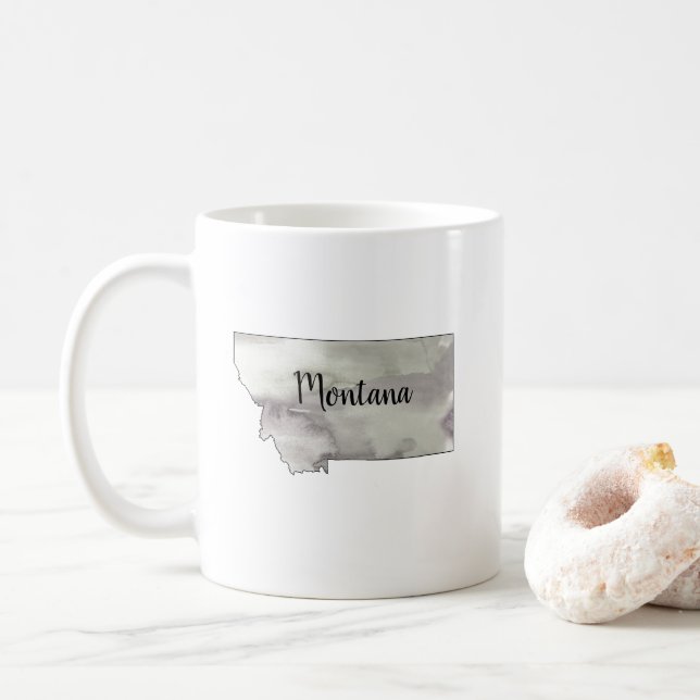 Montana Staat Illustration Kaffeetasse (Mit Donut)