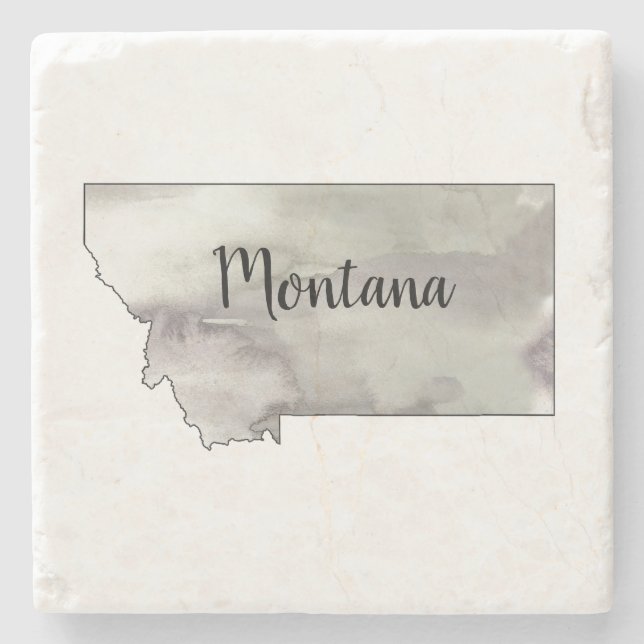 Montana Staat Illustration Steinuntersetzer (Vorderseite)