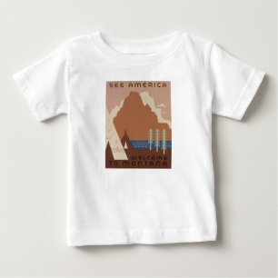 Montana Staat: Indianerstämme, Berge, Prärie Baby T-shirt