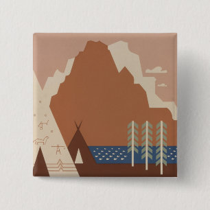 Montana Staat: Indische Stämme, Berge, Prärie Button