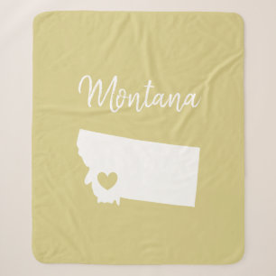 Montana Staat Karte Liebe Zuhause Sherpadecke