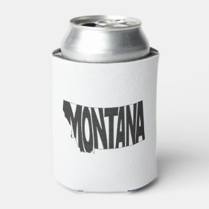 Montana Staat Name Word Art Black Dosenkühler