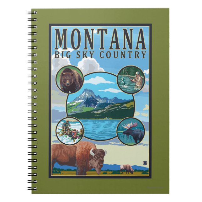 Montana Staat Scenes Notizblock (Vorderseite)
