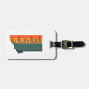 Montana Staat Tree Silhouette Gepäckanhänger