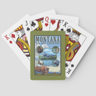 Montana-Staats-Szenen Spielkarten