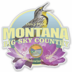 Montana-Staats-Vogel u. Blume Aufkleber