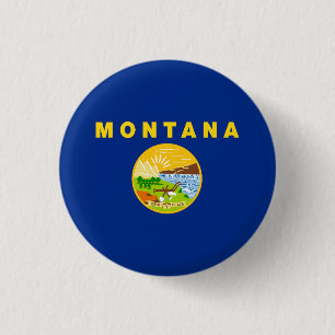 Montana Staatsflagge Button