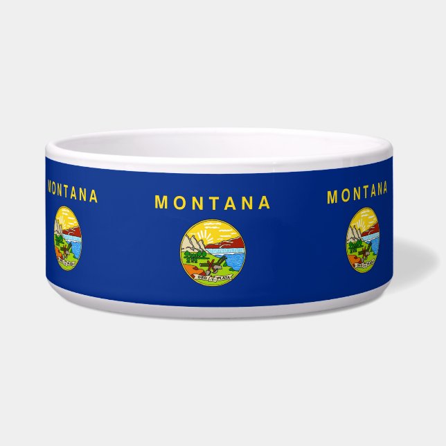 Montana State Flag Bowl Napf (Links)