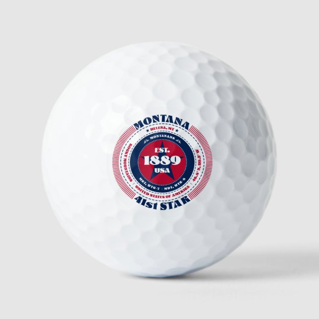 Montana Statehood Patriotic Geschenk Golf Balls Golfball (Vorderseite)