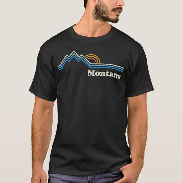 Montana Sunrise Mountains T-Shirt (Vorderseite)