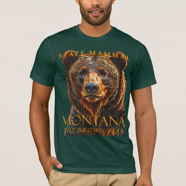 Montana Territory Mammal The Brown Bären T-Shirt (Vorderseite)