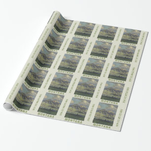 Montana USA Vintage Reise Geschenkpapier