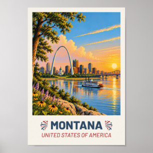 Montana USA – Vintage Reiseplakat Poster