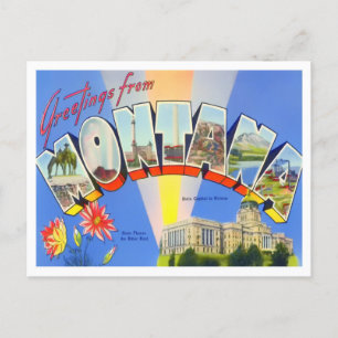 Montana Vintag Big Letters Postkarte
