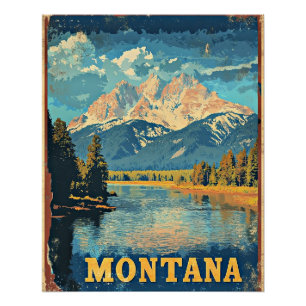 Montana Vintage-Reiseposter Poster