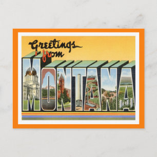 Montana Vintage Travel Postkarte